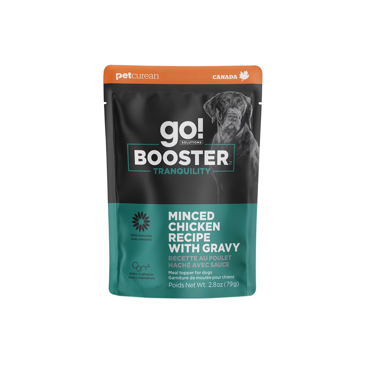 Go! Solutions Booster Tranquility Minced Chicken with Gravy Wet Dog Food 24ea/2.8 oz Petcurean Pet Foods