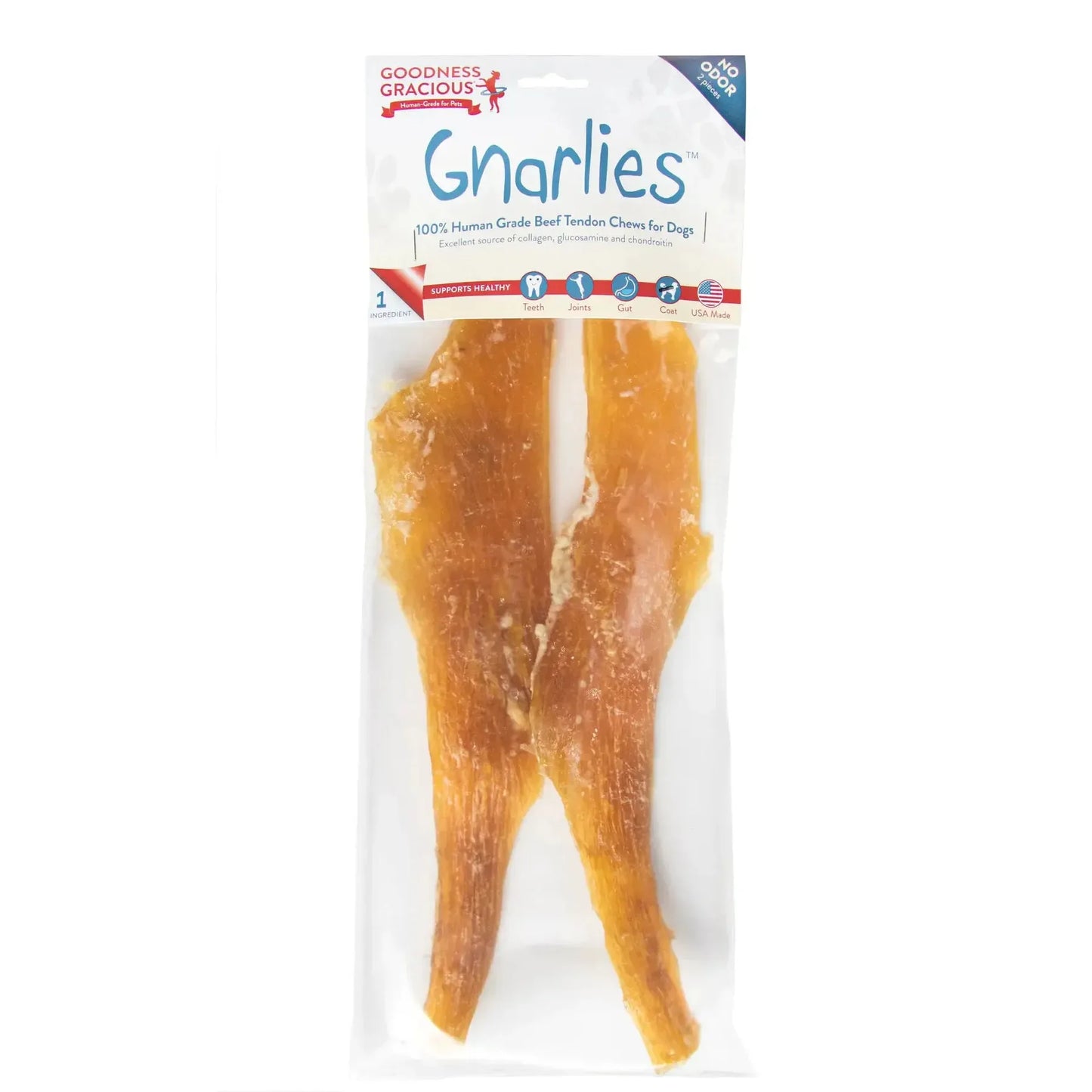 Goodness Gracious Gnarlies Beef Dog Chews 2ct Goodness Gracious