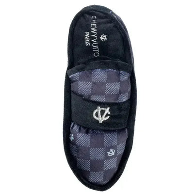 Haute Diggity Dog Black Checker Chewy Vuiton Loafer Squeaker Dog Toy Haute Diggity Dog