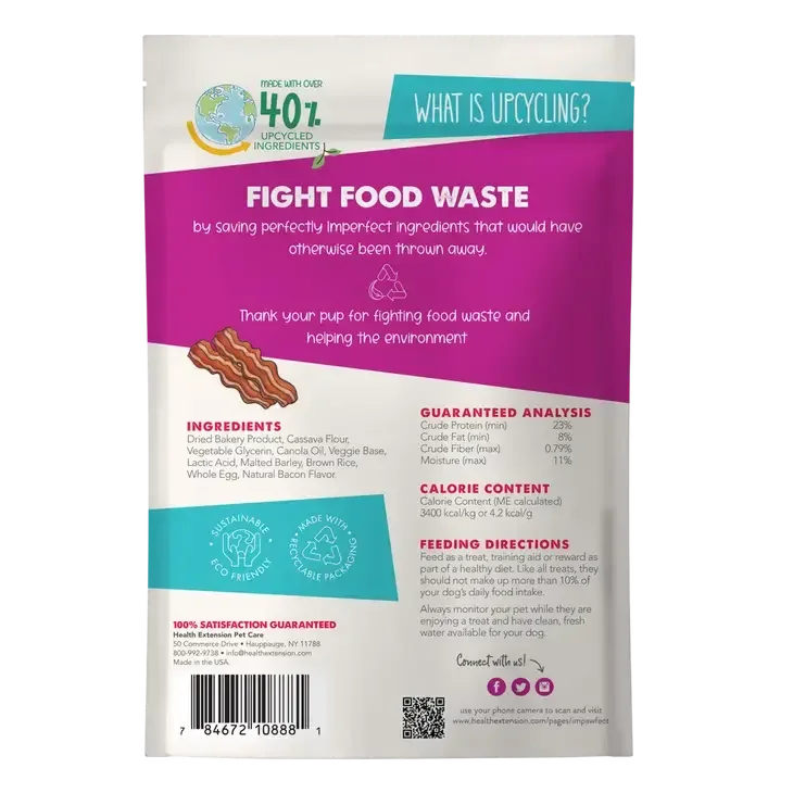Health Extension Impawfect Bacon Dog Training Treats Health Extension