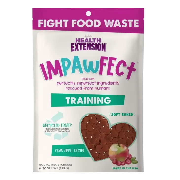 Health Extension Impawfect Cran-Apple Dog Training Treats 4oz Health Extension