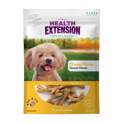 Health Extension Cheese Flavor Dental Dog Bones 5.9 oz Health Extension