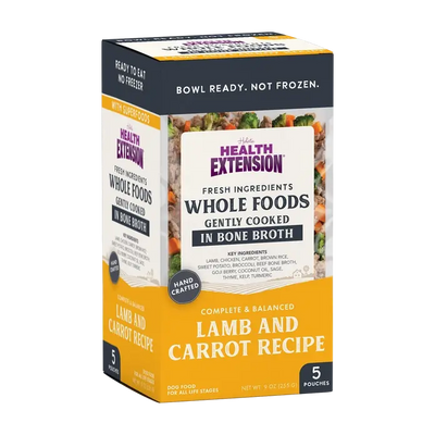 Health Extension Gently Cooked Lamb & Carrot Recipe Pouches For Dogs 9oz Health Extension
