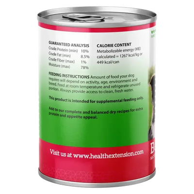 Health Extension Grain Free 95% Beef Canned Dog Food Health Extension