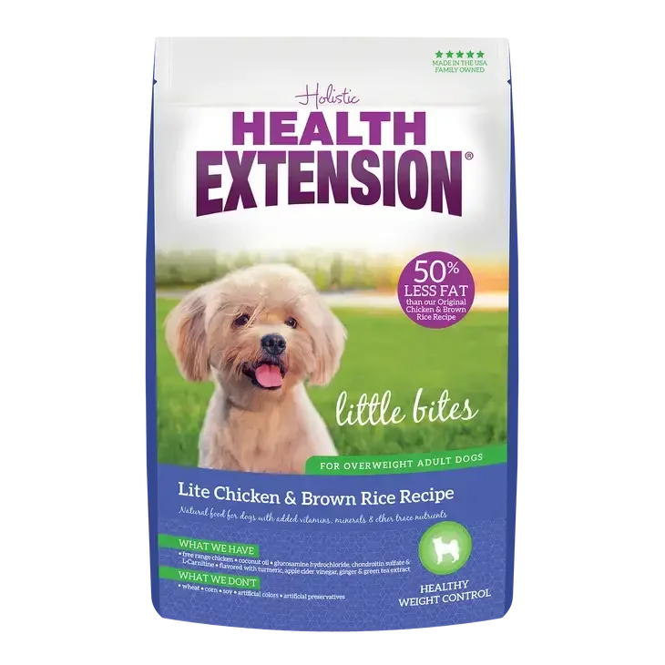 Health Extension Little Bites Lite Chicken & Brown Rice Recipe Dry Dog Food Health Extension