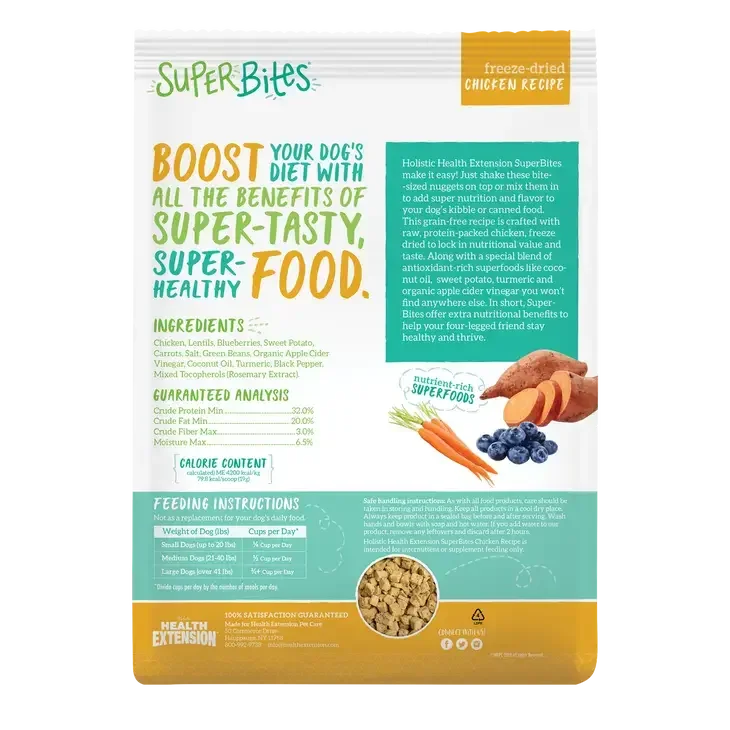 Health Extension SuperBites Freeze Dried Raw Chicken Dog Food Health Extension
