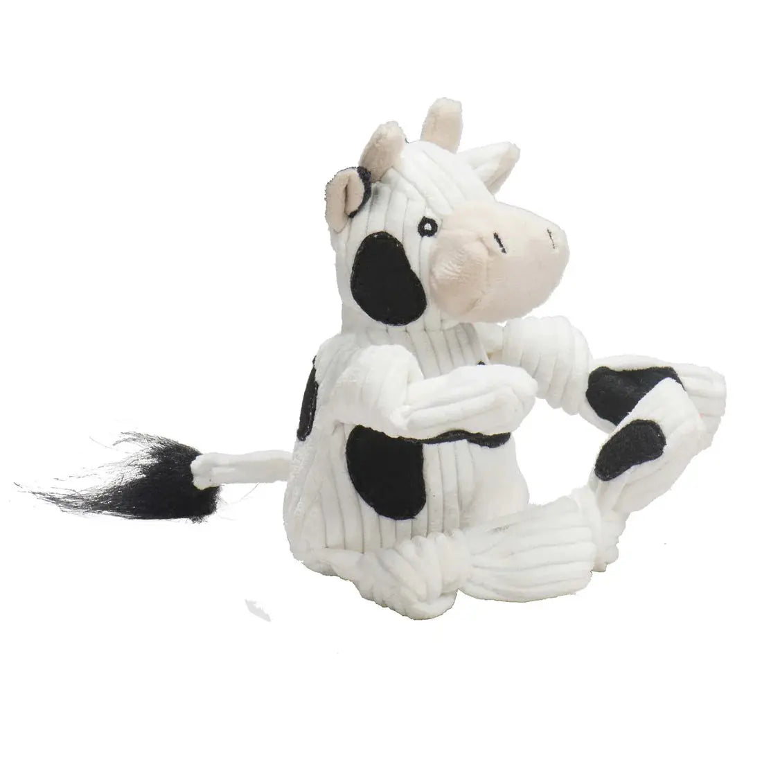 HuggleHounds Durable Plush Corduroy Knottie Squeaky Dog Toy HuggleHounds