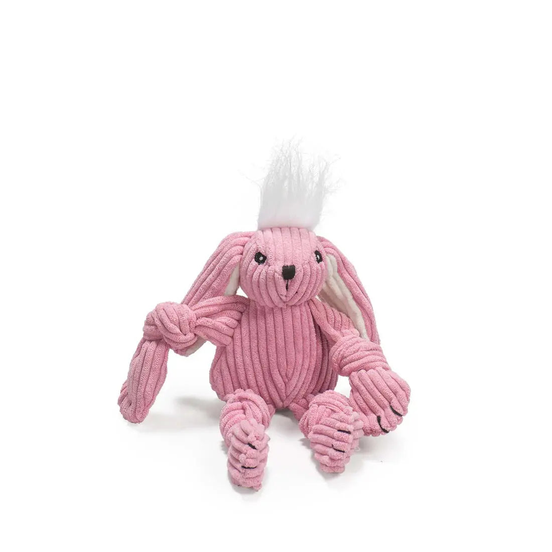 HuggleHounds Durable Plush Corduroy Knottie Squeaky Dog Toy HuggleHounds