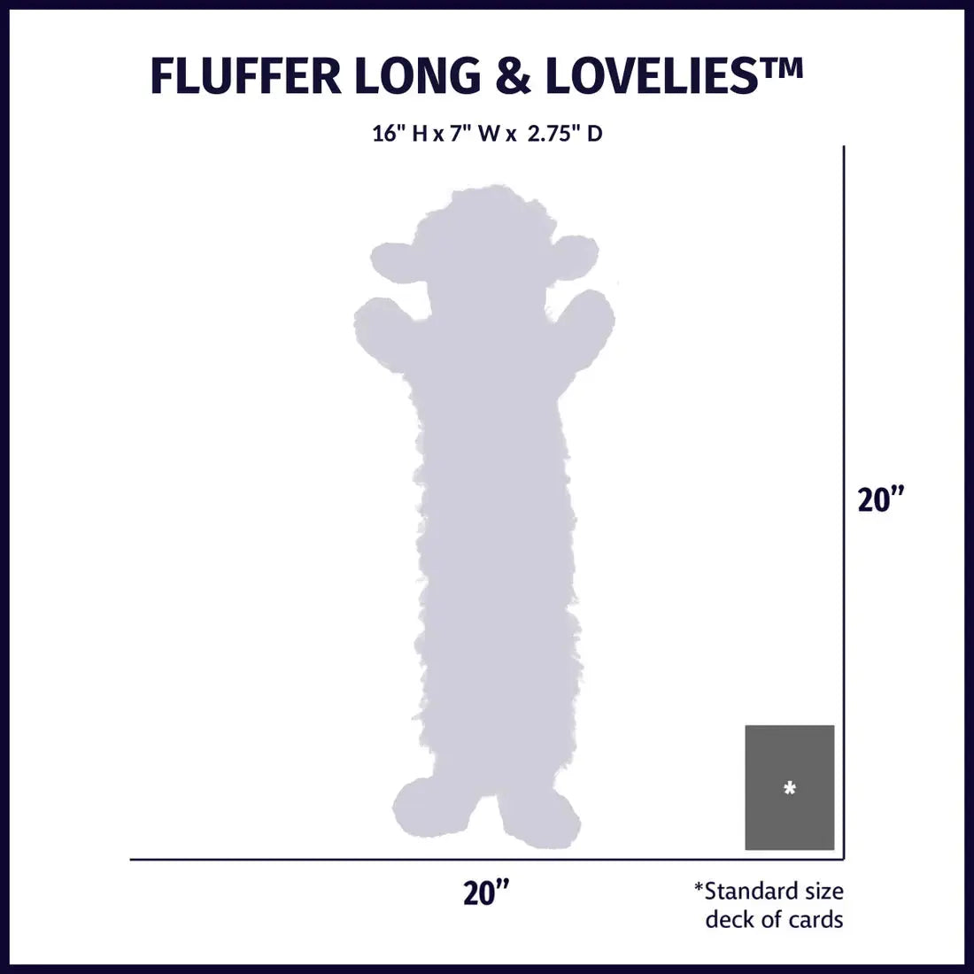 HuggleHounds Fluffer Long & Lovelie Tough Plush Dog Toy HuggleHounds