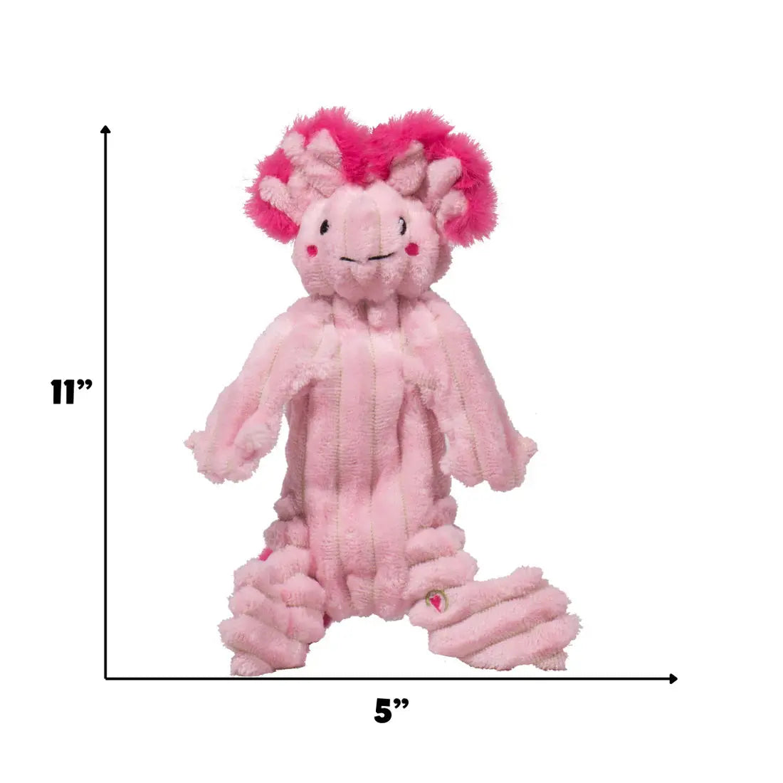 HuggleHounds X-Brace Kiki & Gillie Axolotl Dog Toys HuggleHounds