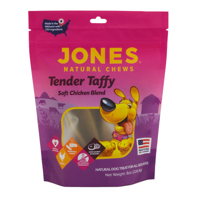 Jones Natural Chews Soft Chicken Tender Taffy Dog Treat Jones Natural Chews