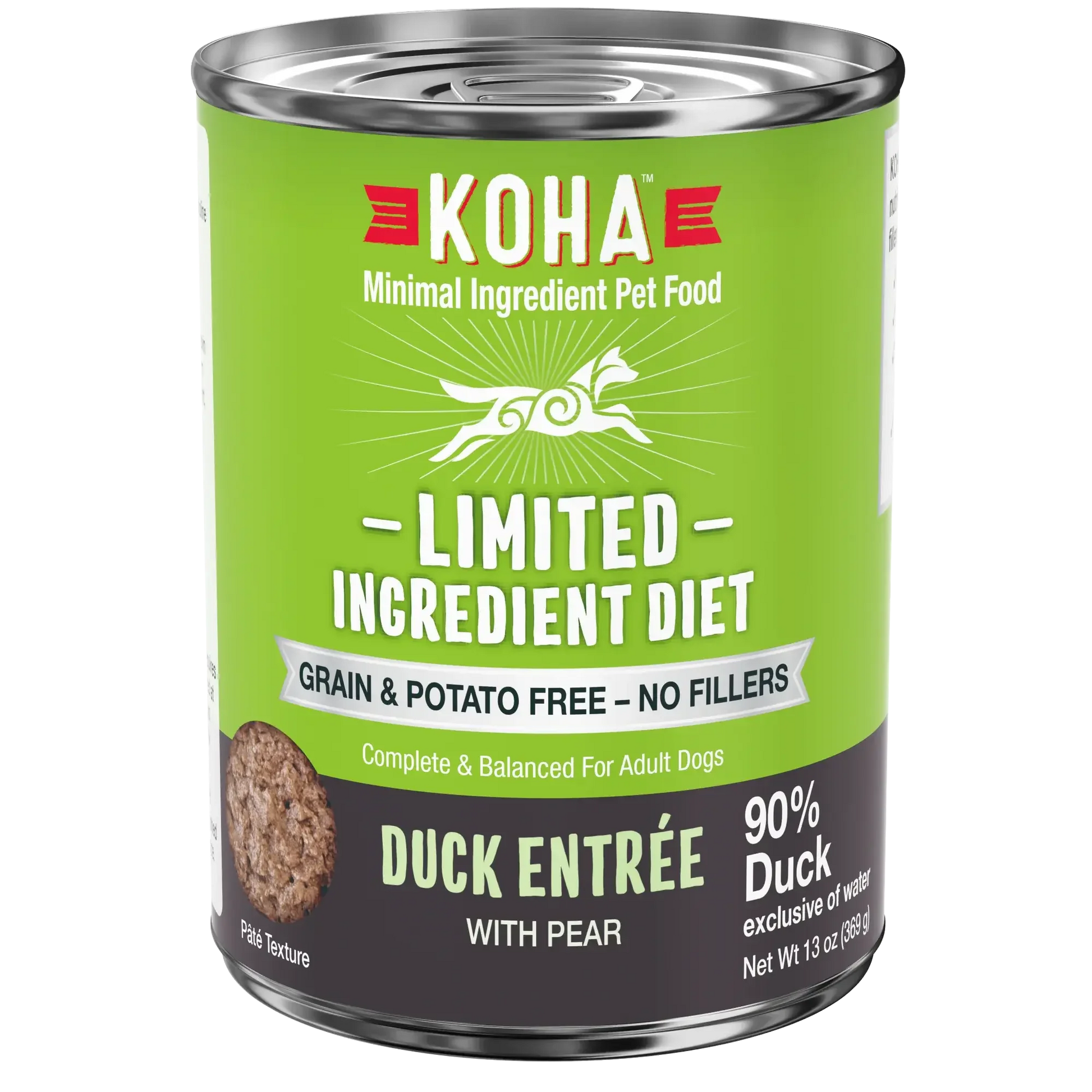 KOHA Limited Ingredient Diet Duck Entrée for Dogs 13oz Cans Case of 12 KOHA