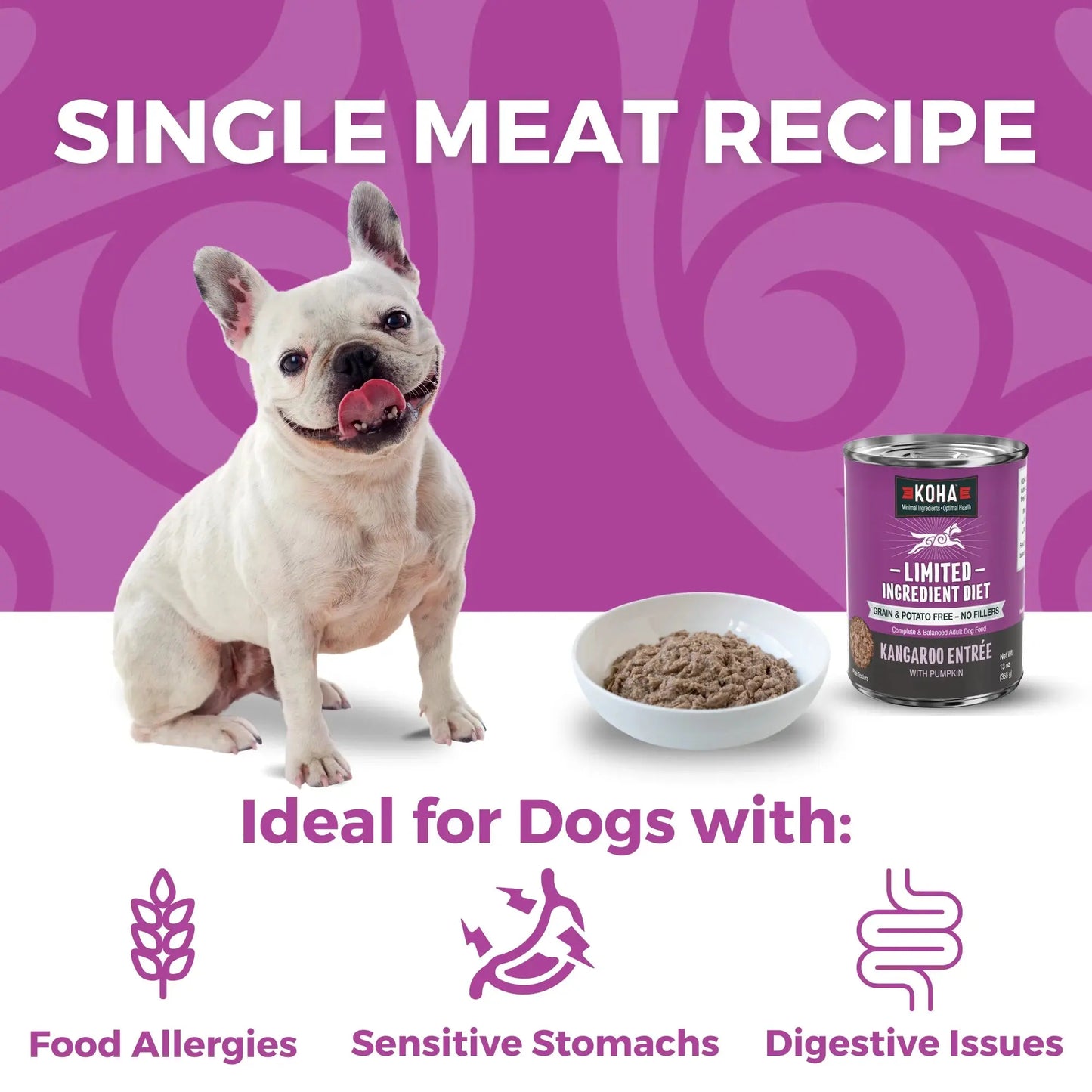 KOHA Limited Ingredient Diet Kangaroo Entrée Wet Dog Food 12ea/13 oz KOHA