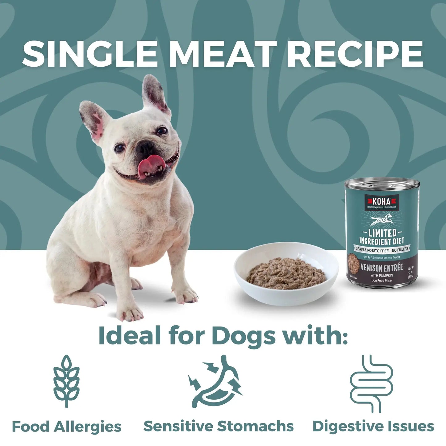 KOHA Limited Ingredient Diet Venison Entrée Wet Dog Food 12ea/13 oz KOHA