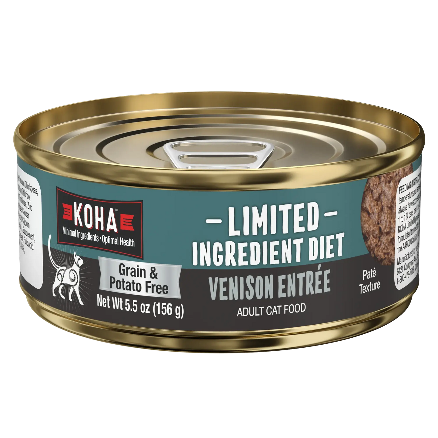 Koha Limited Ingredient Paté Grain Free Venison Wet Cat Food 5.5oz Case of 24 KOHA