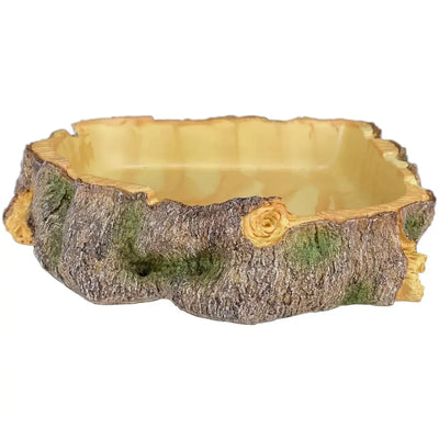 Komodo Habitat Polyresin Wood Reptile Bowl Komodo