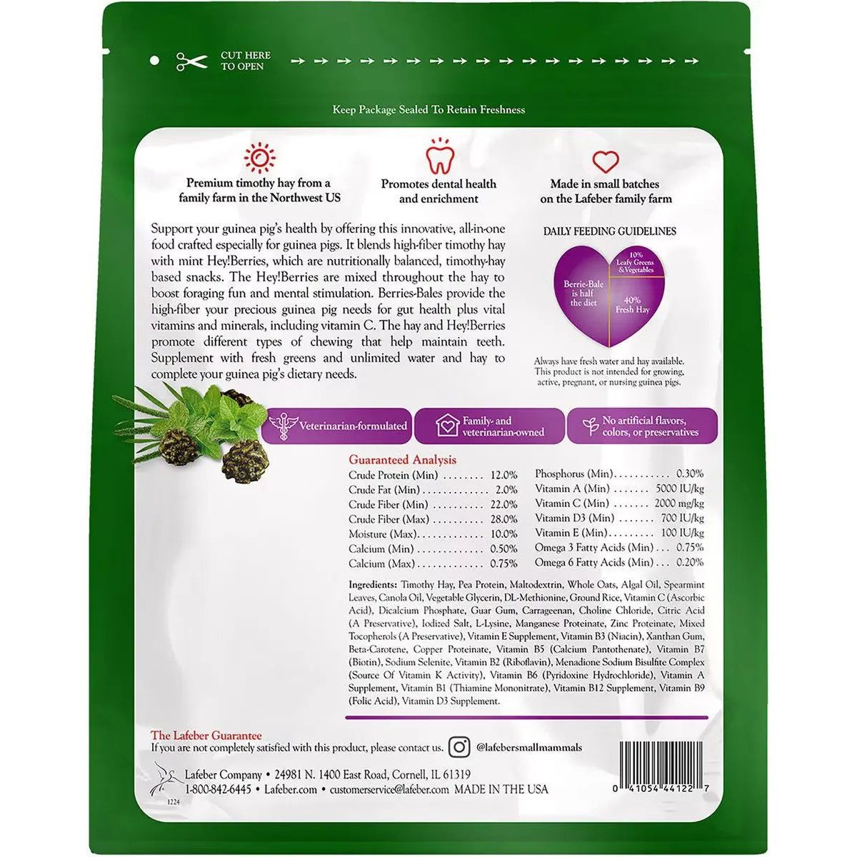 Lafeber Company Berrie-Bale for Guinea Pigs Mint 1 lb Lafeber's®