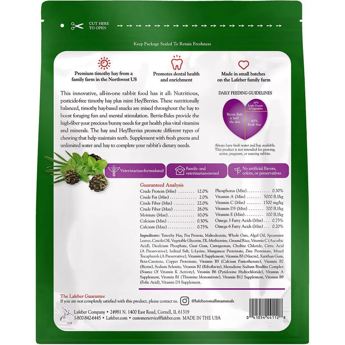 Lafeber Company Berrie-Bale for Rabbits Mint 1 lb Lafeber's®