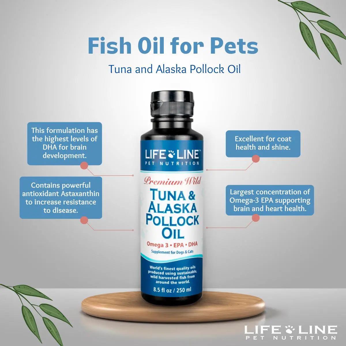 Life Line Pet Wild Tuna + Wild Alaska Pollock Oil Life Line Pet