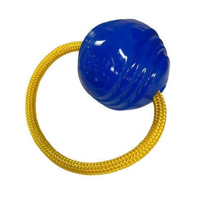 Loop & Launch Launchable Large Ball in Blueberry Blue Dog Toy Launcher 4" Loop & Launch
