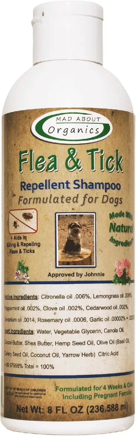 Mad About Organics Flea and Tick Repellent Shampoo for Dogs Mad About Organics
