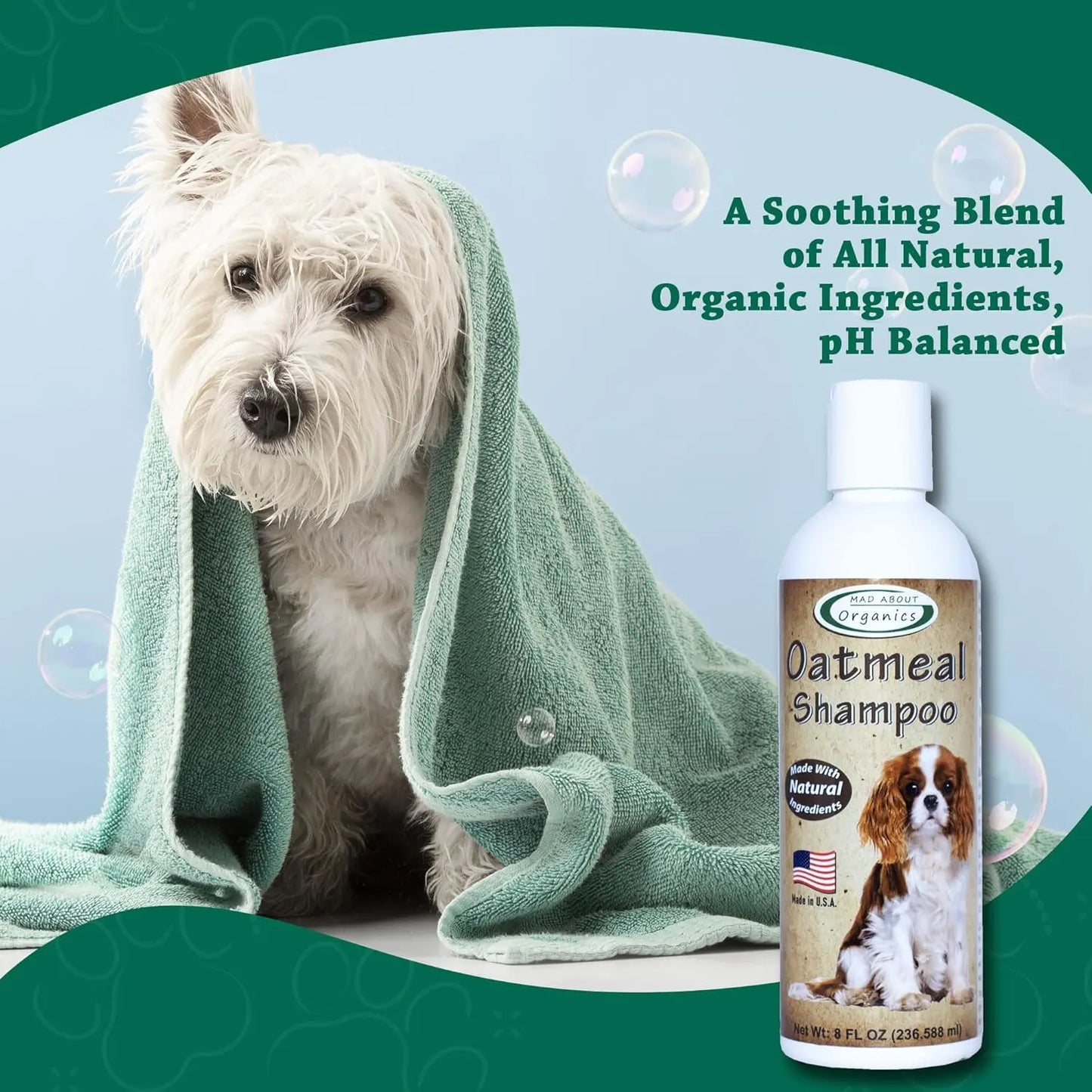 Mad About Organics Oatmeal Dog Shampoo for Itchy Skin Mad About Organics