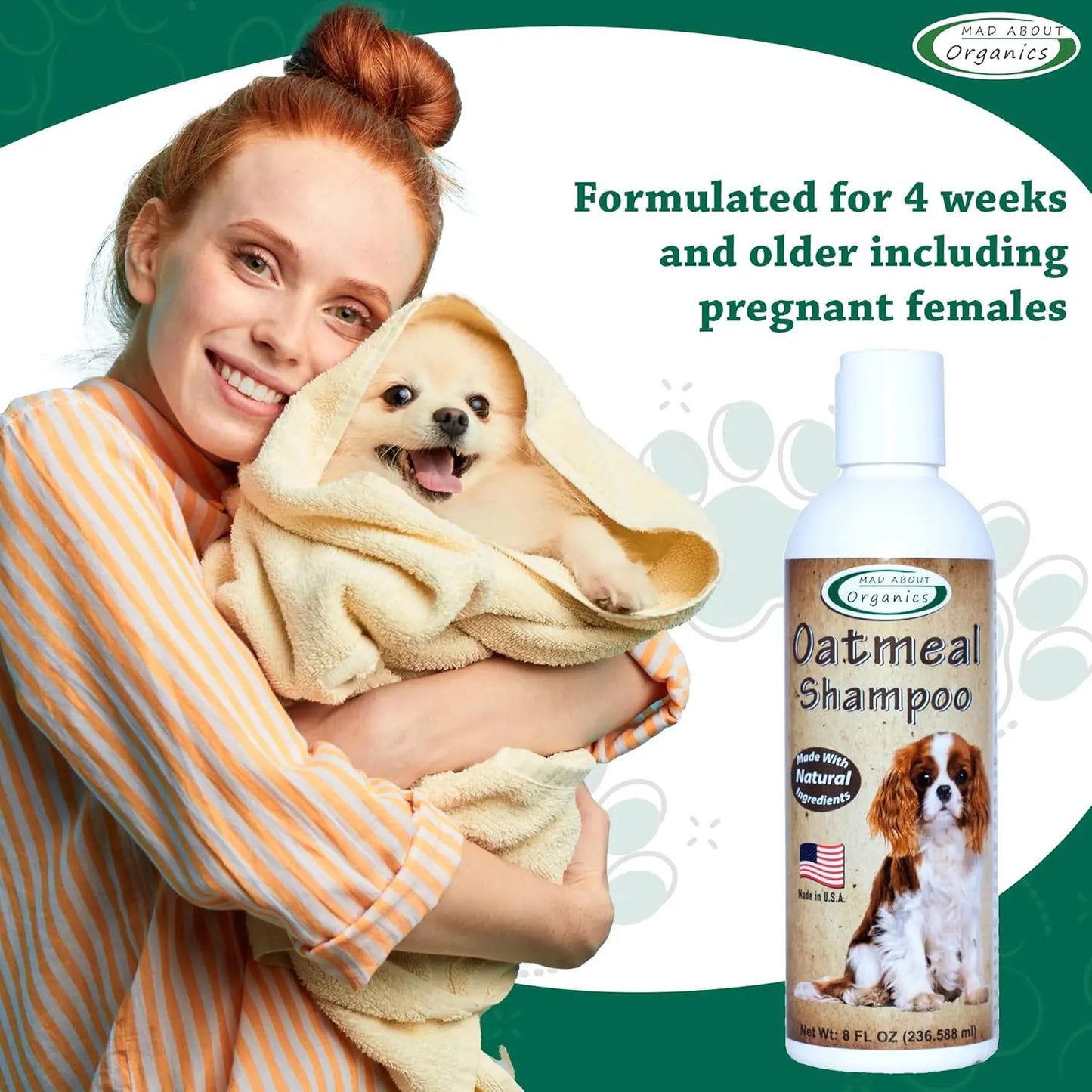 Mad About Organics Oatmeal Dog Shampoo for Itchy Skin Mad About Organics