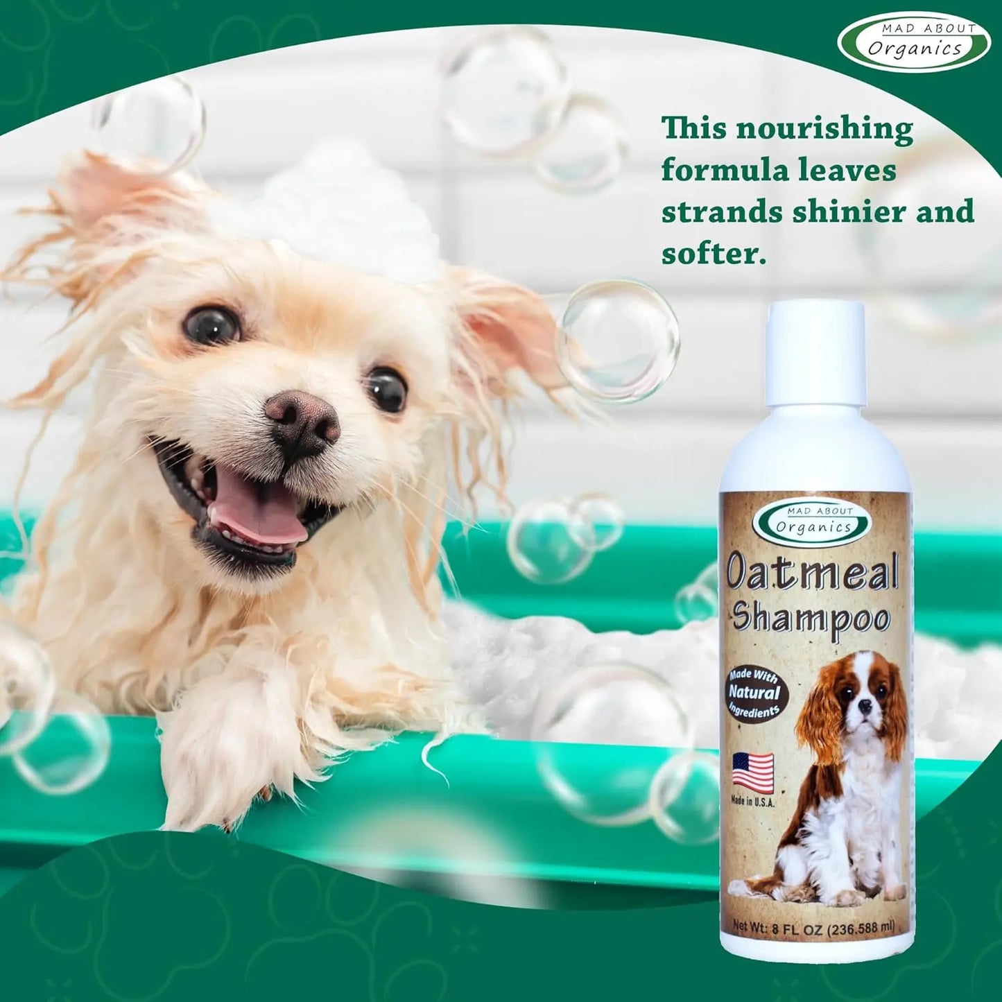 Mad About Organics Oatmeal Dog Shampoo for Itchy Skin Mad About Organics