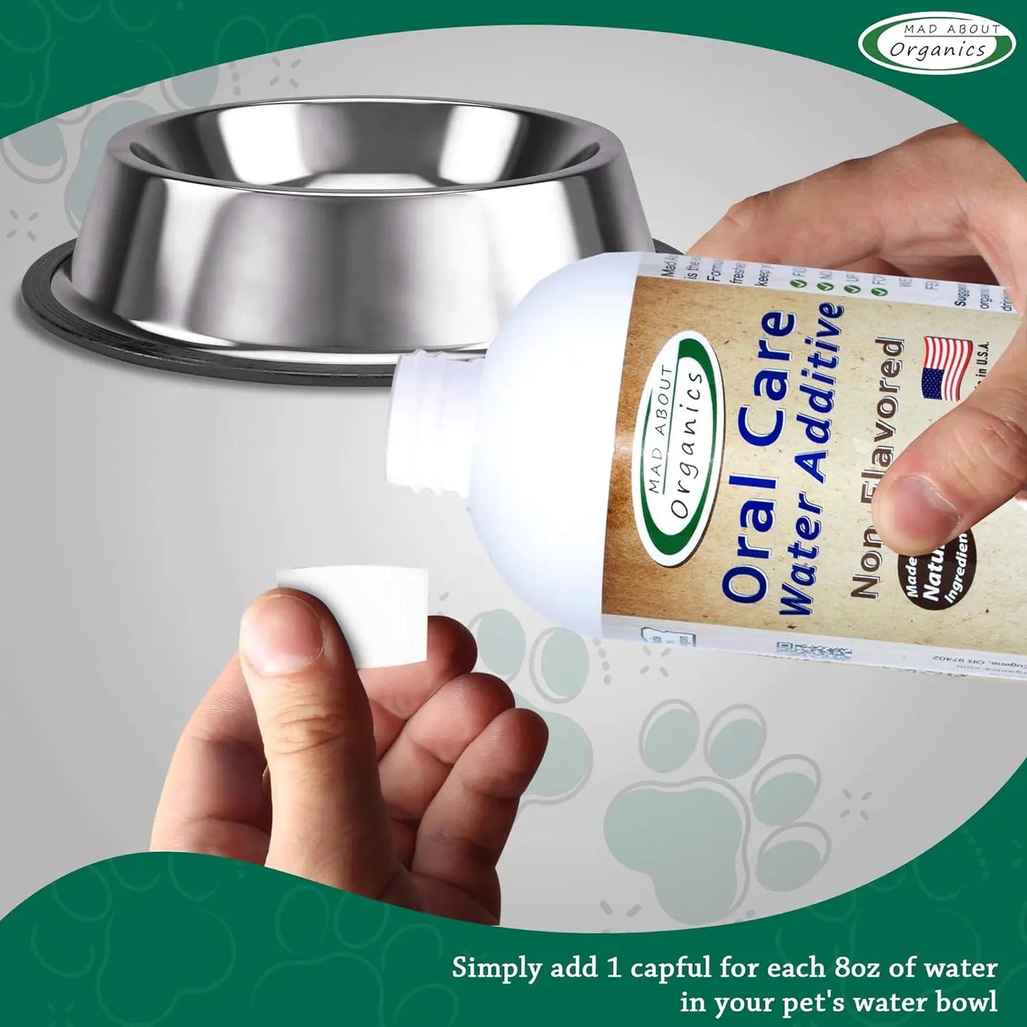 Mad About Organics Oral Care Water Additive for Cats & Dogs Mad About Organics