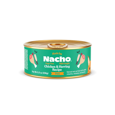 Made by Nacho Wild-Caught Chicken & Herring Recipe Grain-Free Pate Wet Cat Food Made By Nacho
