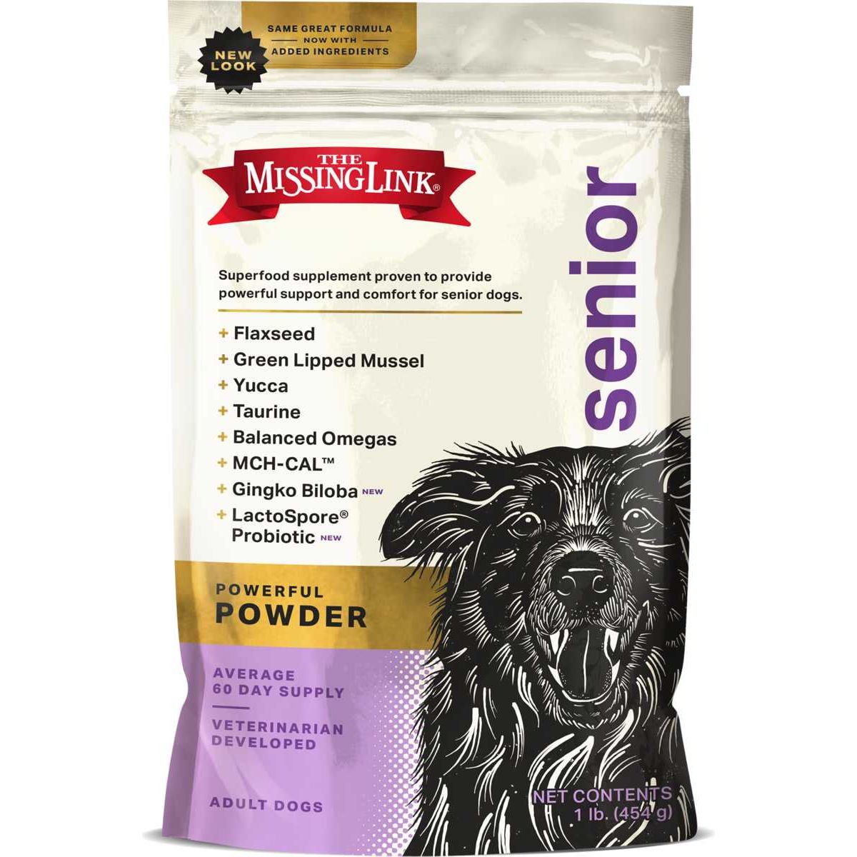 Missing Link Original Senior Formula Dog 1lb Missing Link