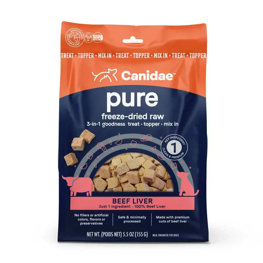 CANIDAE PURE goodness Freeze-Dried Raw 3-in-1 Treat/Topper/Mix-In 5.5 oz CANIDAE