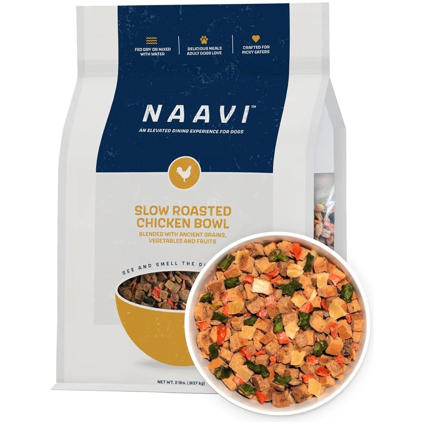 Naavi Slow Roasted Chicken Bowl Dry Dog Food Naavi