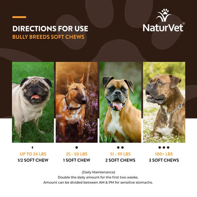 NaturVet Breed-Specific Bully Breed Supplement Soft Chew 50 ct NaturVet