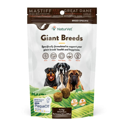 NaturVet Breed-Specific Giant Breed Supplement Soft Chew 50 ct NaturVet