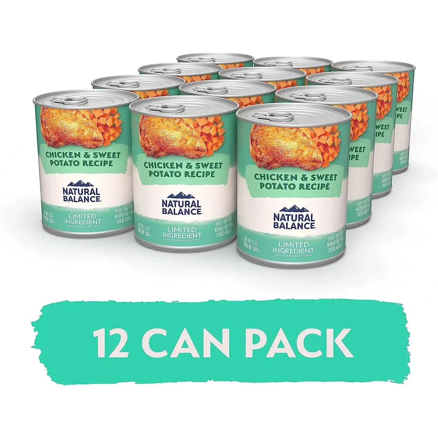 Natural Balance Pet Foods L.I.D.  Chicken & Sweet Potato Wet Dog Food 12ea/13 oz Natural Balance