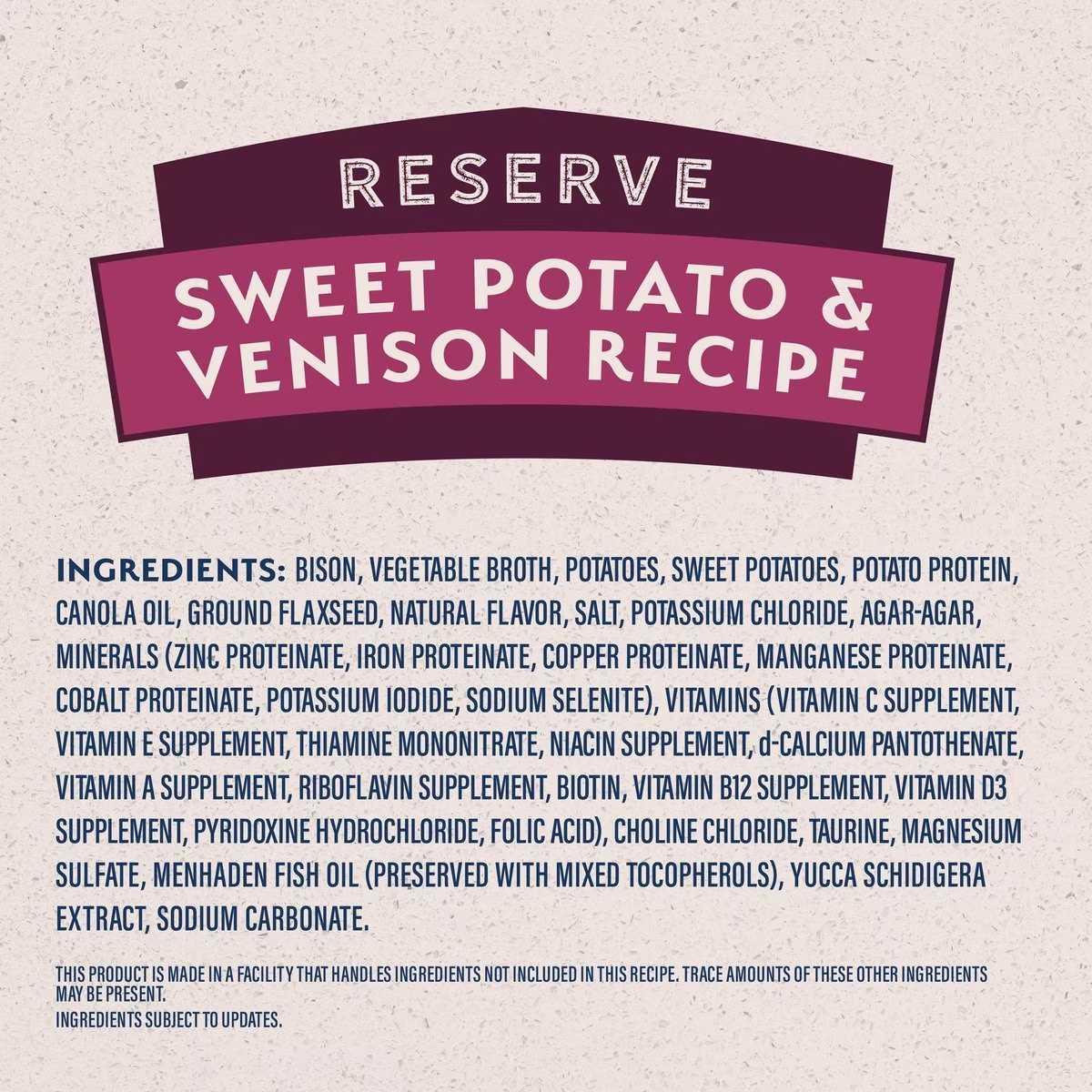 Natural Balance Pet Foods L.I.D.  Sweet Potato & Venison Wet Dog Food 12ea/13 oz Natural Balance