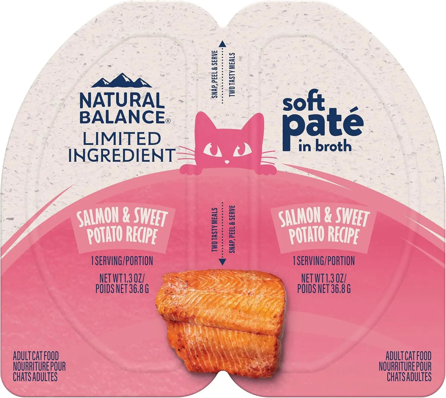Natural Balance Pet Foods Limited Ingredient Soft Pate in Broth Wet Cat Food 10ea/2.6 oz Natural Balance