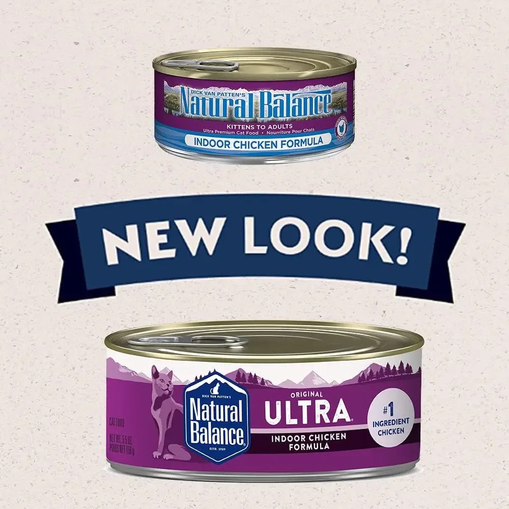 Natural Balance Pet Foods Ultra Premium Chicken Indoor Wet Cat Food 24ea/5.5 oz Natural Balance Pet