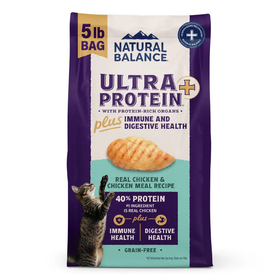 Natural Balance Ultra Protein Plus Immune & Digestive Health Chicken Meal Dry Cat Food Natural Balance
