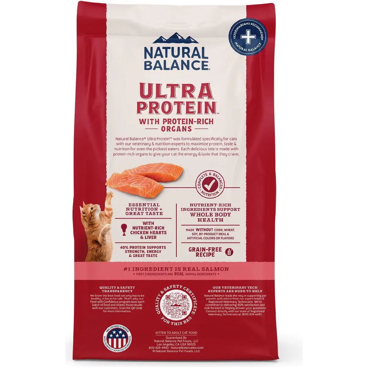 Natural Balance Ultra Protein Salmon & Chicken Meal Recipe Dry Cat Food Natural Balance
