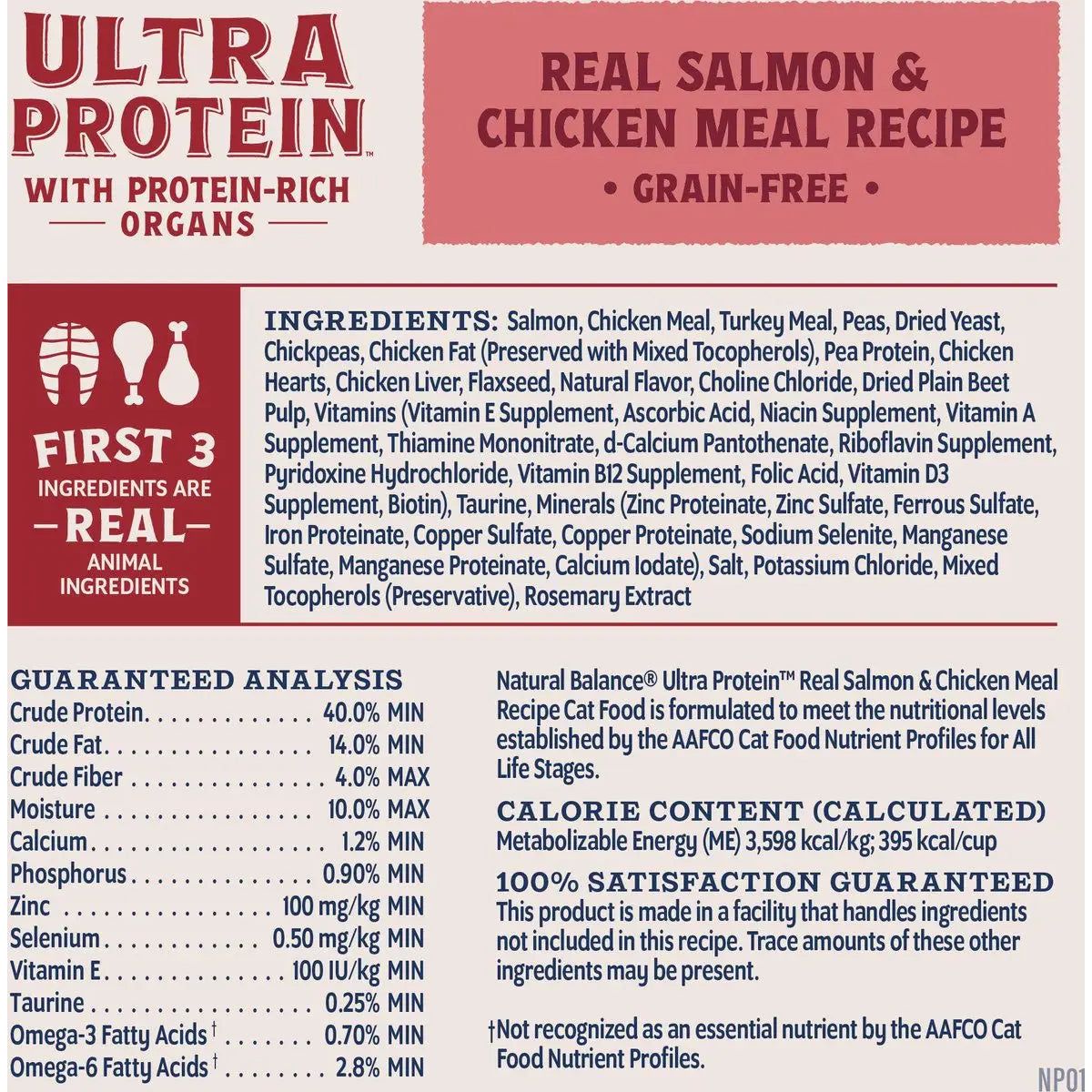 Natural Balance Ultra Protein Salmon & Chicken Meal Recipe Dry Cat Food Natural Balance
