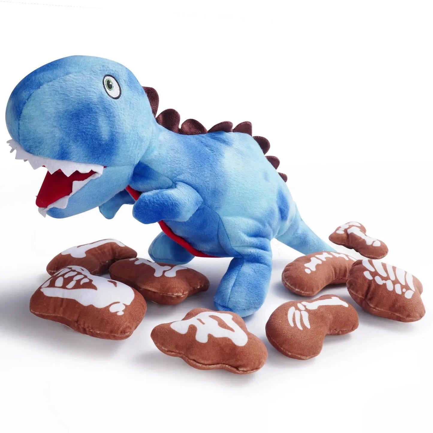 Nocciola Dinosaur Adventure Plush Dog Toy - 9-in-1 Interactive Fun Nocciola