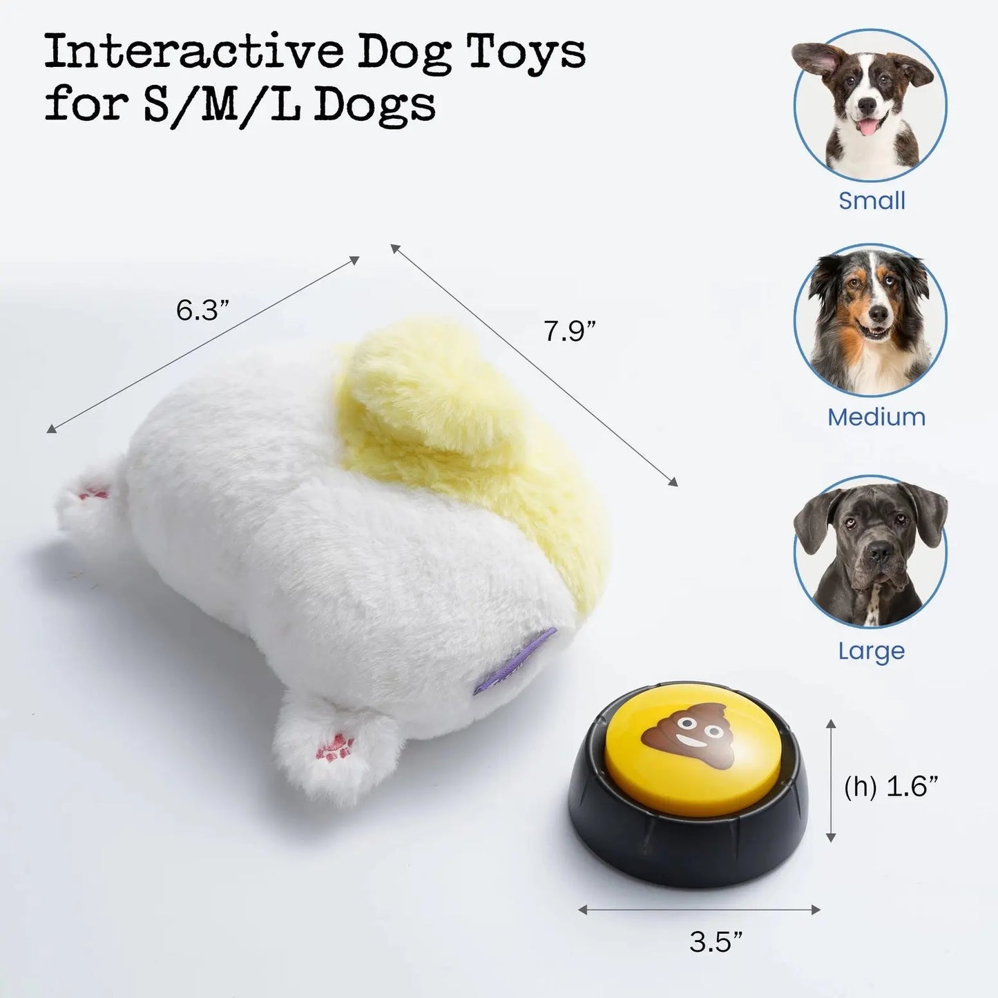 Nocciola Fuzzwoof Farting Corgi Butt Plush Dog Toy Nocciola