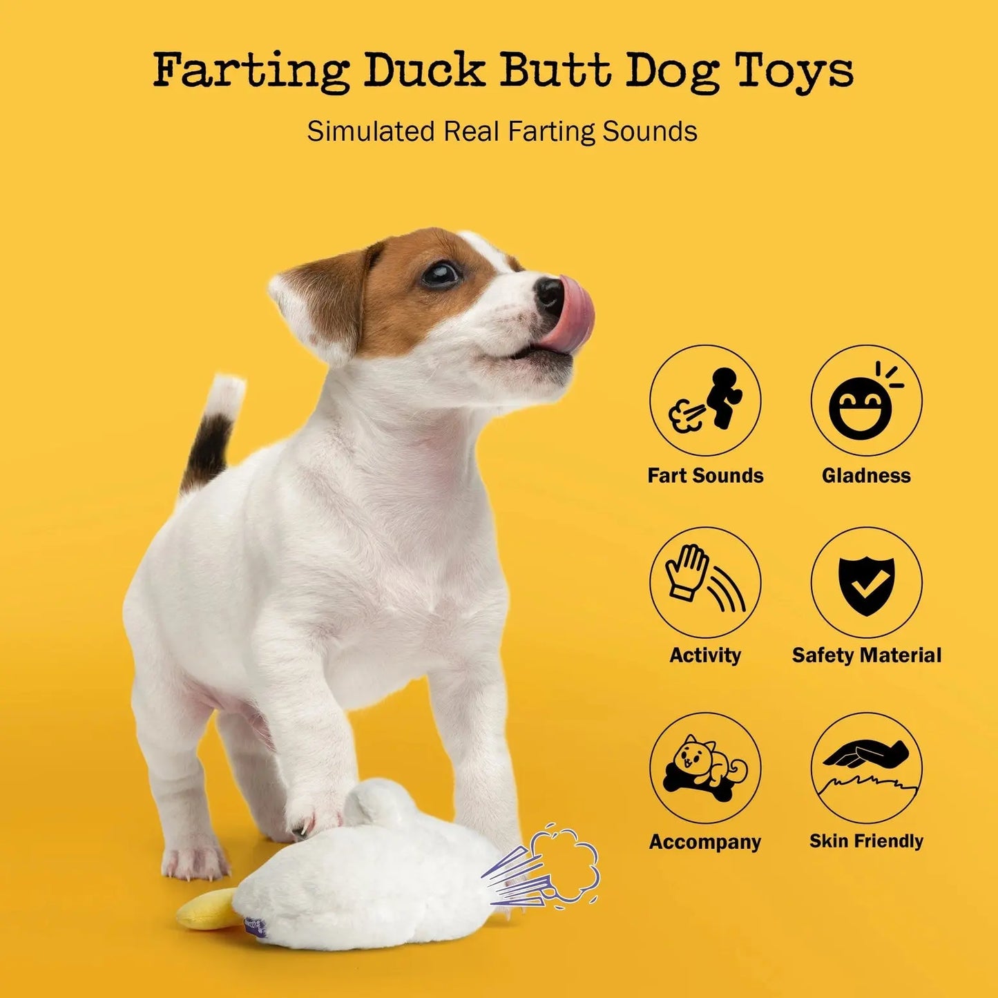 Nocciola Fuzzwoof Farting Corgi Butt Plush Dog Toy Nocciola