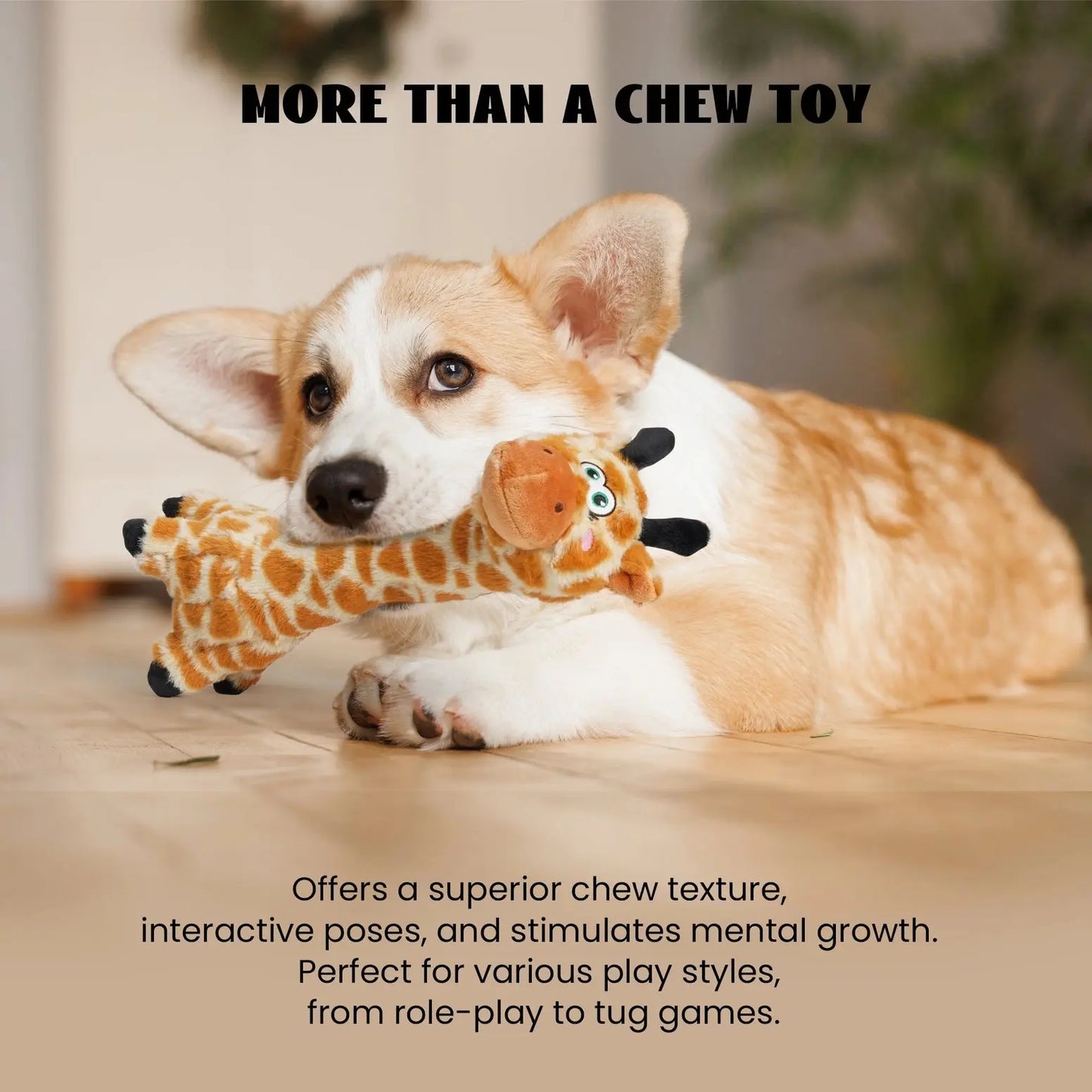 Nocciola Twist & Chew Plush Dog Toy Nocciola