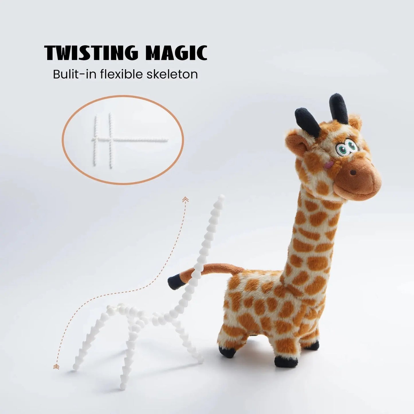 Nocciola Twist & Chew Plush Dog Toy Nocciola