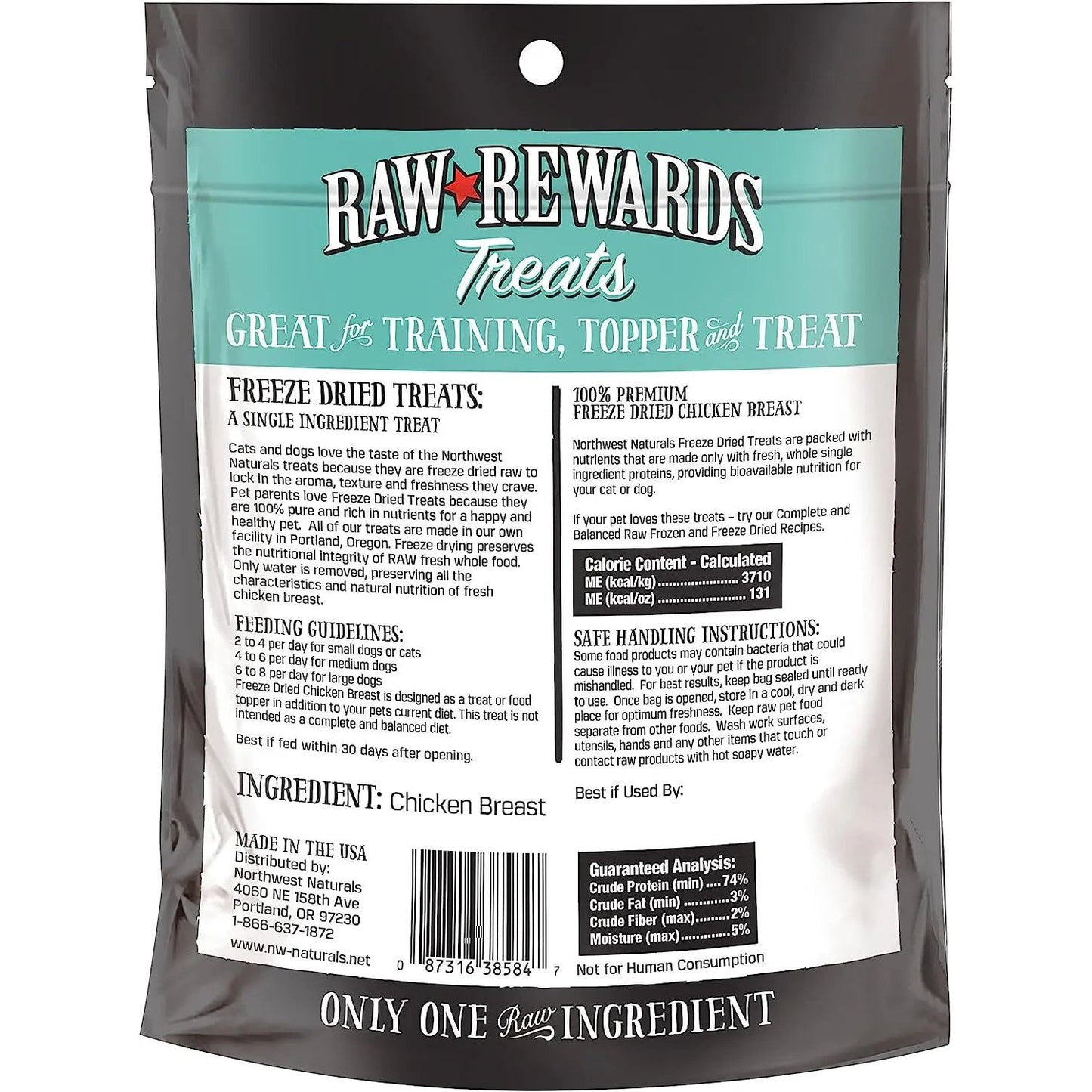 Northwest Naturals Chicken Breast Freeze-Dried Treats for Dogs and Cats Northwest Naturals