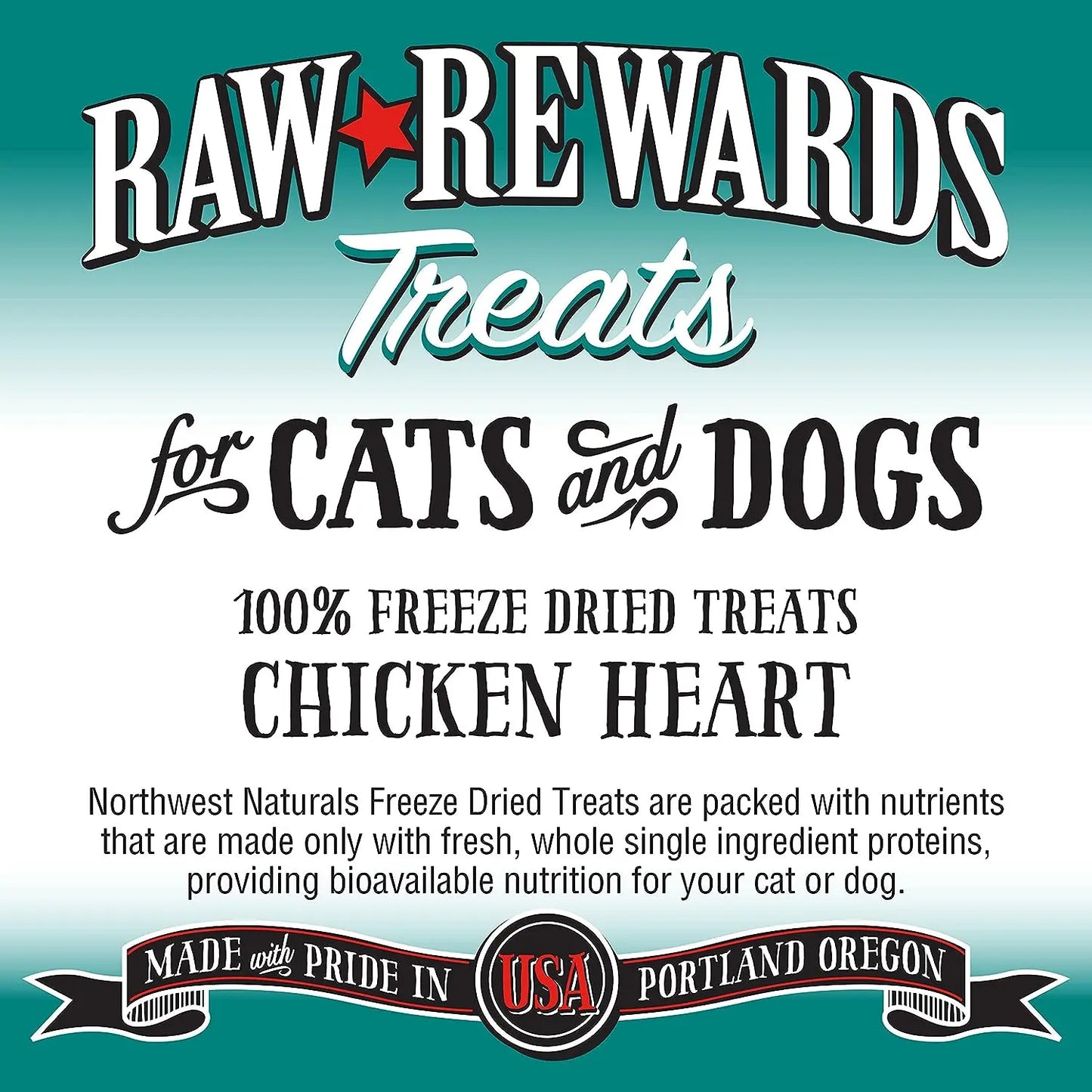 Northwest Naturals Chicken Heart Freeze-Dried Treats for Dogs and Cats Northwest Naturals