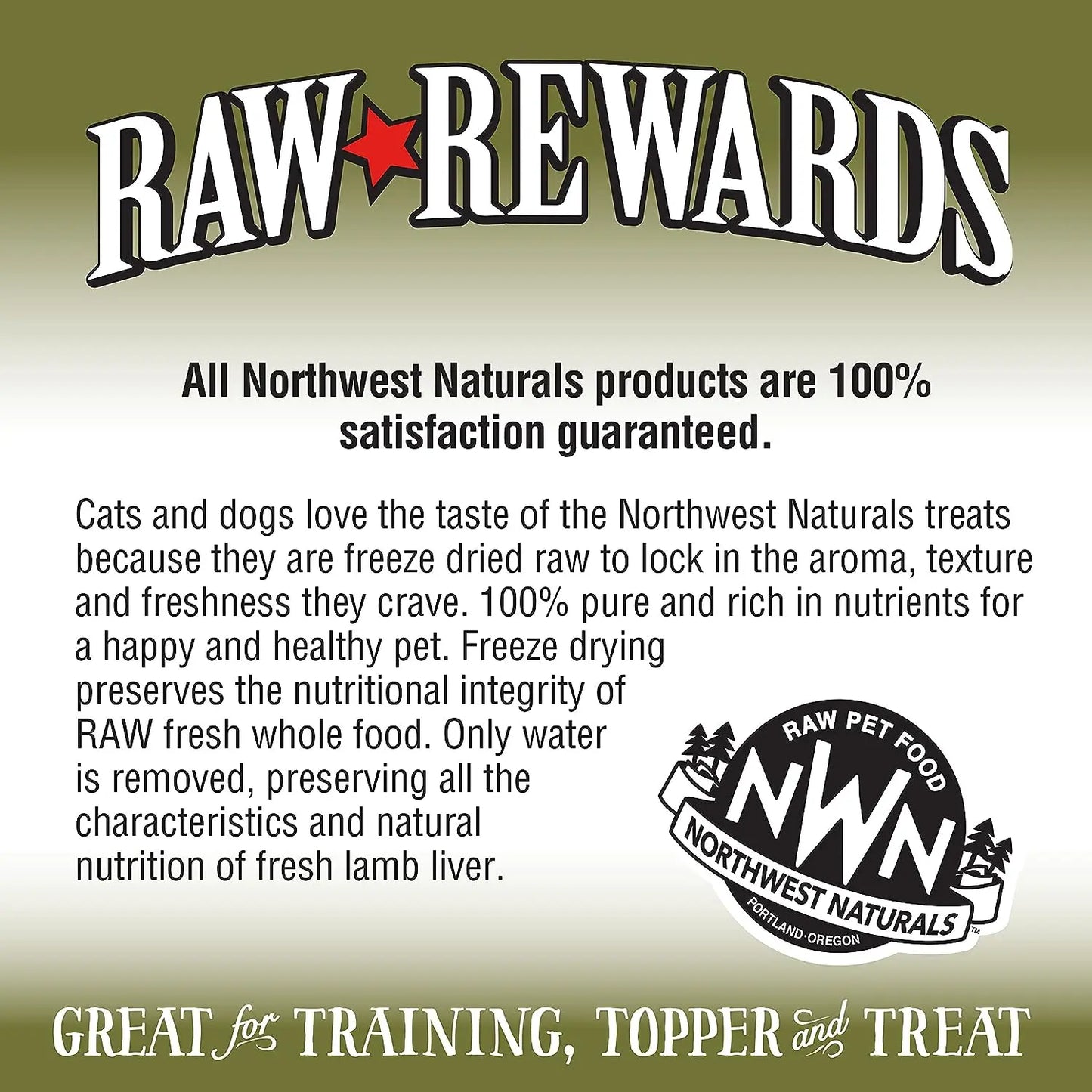 Northwest Naturals Lamb Liver  Freeze-Dried Treats for Dogs and Cats 3oz Northwest Naturals